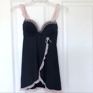 Babydoll Black & Pink NightGown